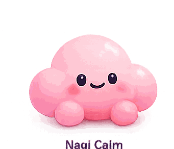 おだやかな表情のマスコット、ナギ